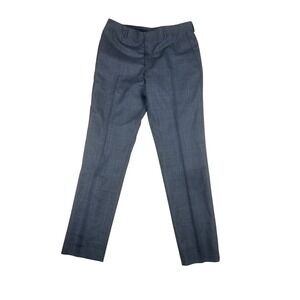 J.Crew Ludlow Mens 36x34 Gray Blue Glen Plaid 100% Wool Windowpane Check Pants